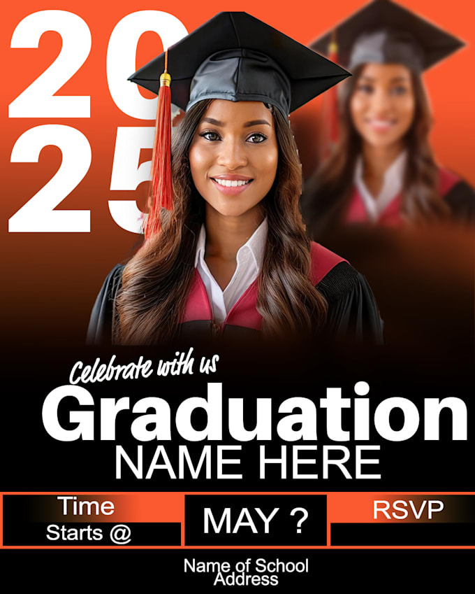 Gig Preview - Design custom graduation invitations with a stylish and professional touch