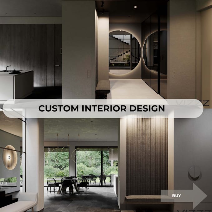 Gig Preview - Do interior design for living, kitchen, bedroom, bathroom, cafe, restaurant, etc