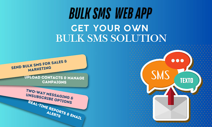 Gig Preview - Code a bulk SMS web app for sales and marketing