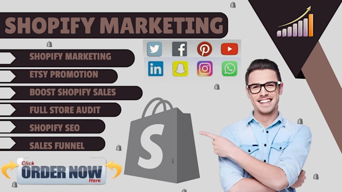 Gig Preview - Boost shopify sales and etsy promotion with shopify marketing, shopify promotion