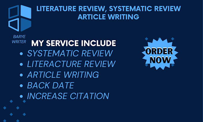 Bestseller - write your article, systematic, literature that will be accepted once, and edit