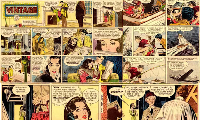 Gig Preview - Draw vintage comic retro 70s comic page vintage retro comic illustration pop art