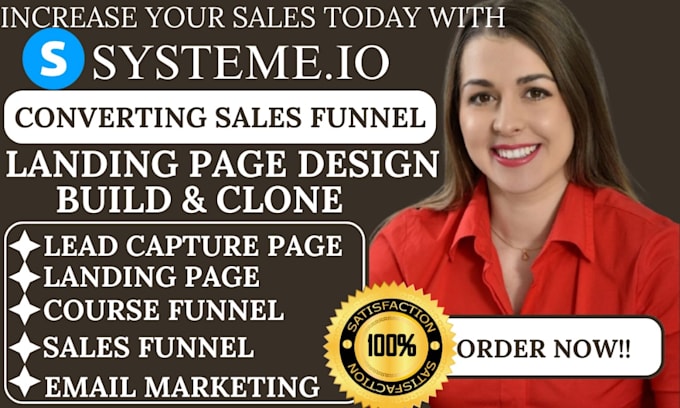 Gig Preview - Design and clone systeme io sales funnel online course funnel ebook sales funnel