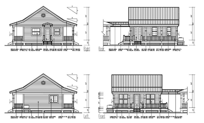 Gig Preview - Draw your floor plan, elevations, roof plan or sections site plans in autocad