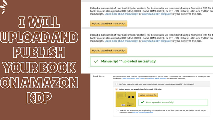 Bestseller - upload and publish your ebook and paperback on amazon KDP kindle ebook and print