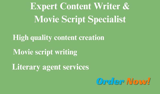 Bestseller - be your professional content writer and movie script