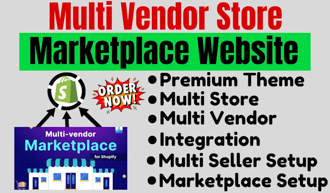 Gig Preview - Build shopify multivendor multistore ecommerce website marketplace website store