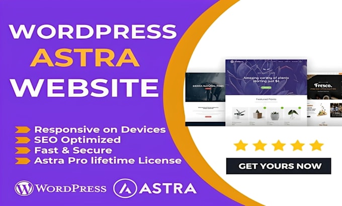 Bestseller - design astra wordpress website with elementor pro using divi and astra pro