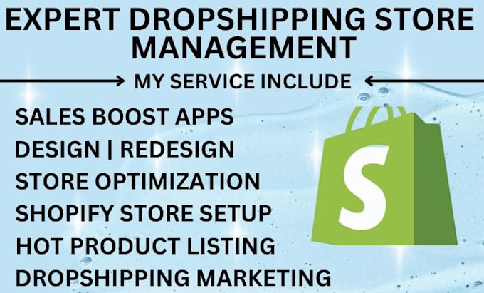 Gig Preview - Manage setup tiktok dropshipping shopify marketing