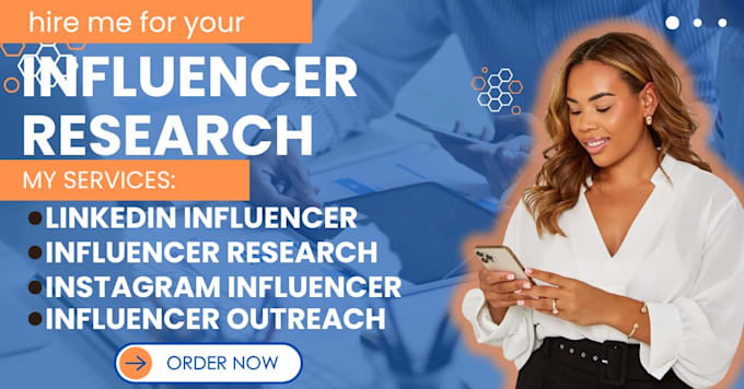 Gig Preview - Find best instagram influencer research, influencer research marketing on tiktok