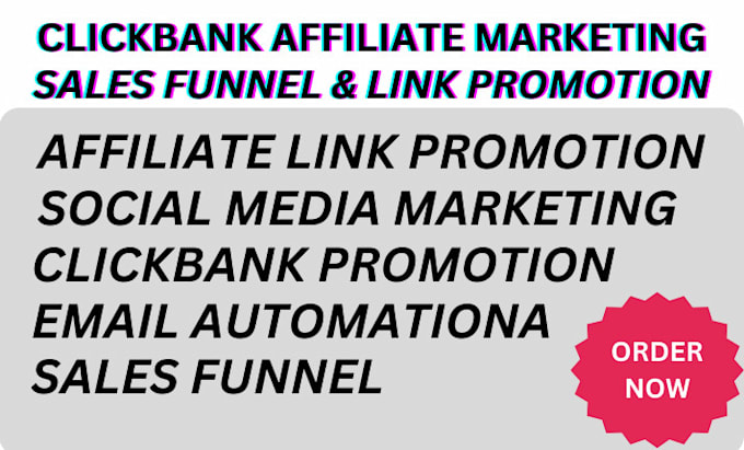 Gig Preview - Promote clickbank affiliate links through link promotion in affiliate