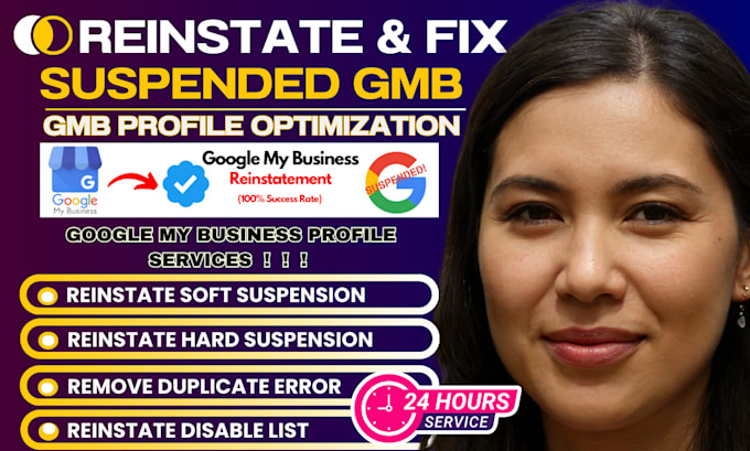 Gig Preview - Reinstate suspended gmb profile listing google my business profile verification