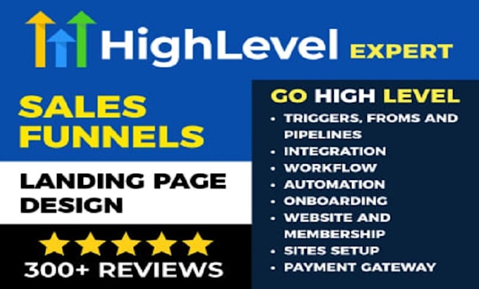 Gig Preview - Design gohighlevel landing page, sales funnel, gohighlevel sales funnel website