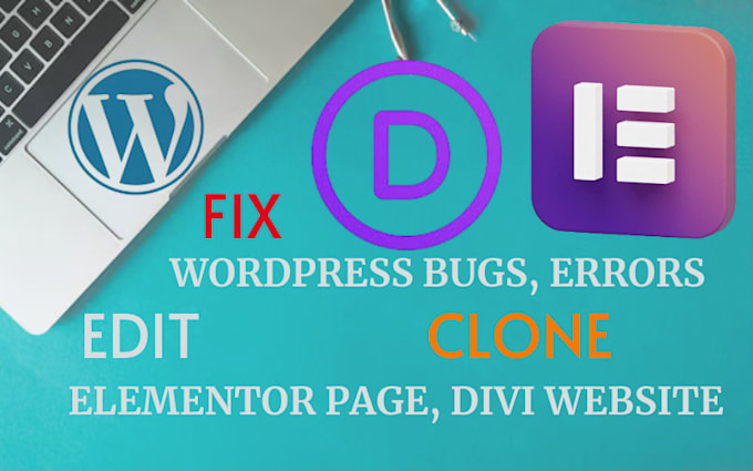 Gig Preview - Fix wordpress errors, customize divi website, install  edit clone elementor page