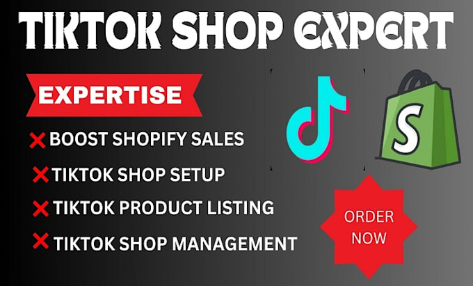 Bestseller - boost shopify sales with tiktok shop management setup and product listing