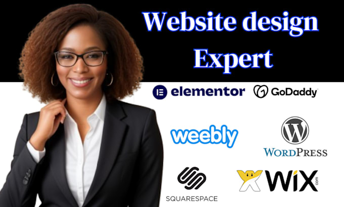 Bestseller - design redesign a professional website on squarespace wix elementor godaddy