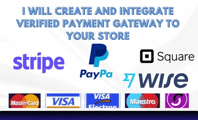 Gig Preview - Setup verified shopify payment gateway stripe paypal square payoneer wise skrill