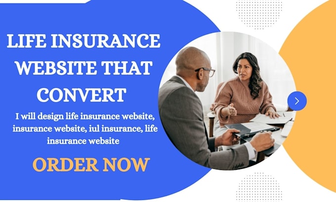 Gig Preview - Life insurance website,insurance website,iul insurance website, life insurance