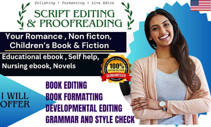 Gig Preview - Proofread edit fantasy, young adult, christian book, self online course content