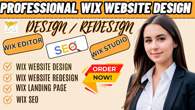 Gig Preview - Wix website redesign, design wix website, wix velo code