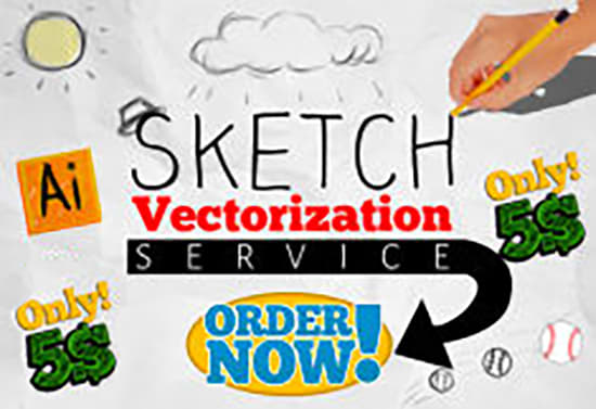 Gig Preview - Vectorize your sketch or logo