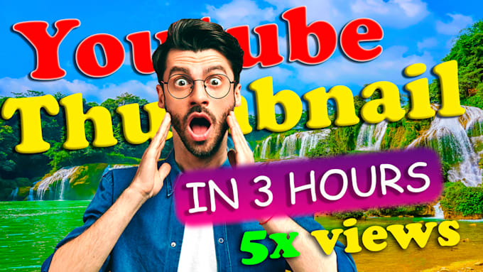 Gig Preview - Design amazing clickbait youtube thumbnail in 3 hours