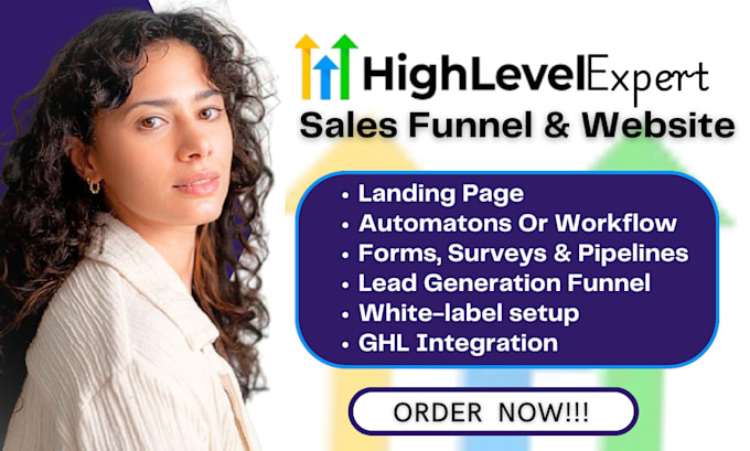 Gig Preview - Build gohighlevel sales funnel gohighlevel website ghl workflows ghl expert CRM