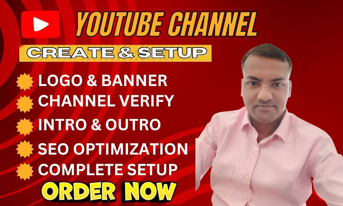 Gig Preview - Create and setup youtube channel with logo, banner and intro outro