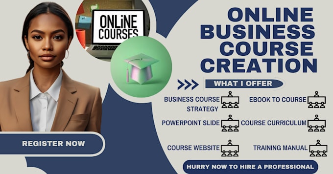 Gig Preview - Do online business course creation kajabi business course sales course promotion