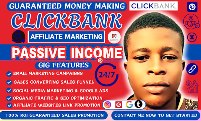 Gig Preview - Promote clickbank affiliate marketing, amazon websites, digistore24 sales funnel