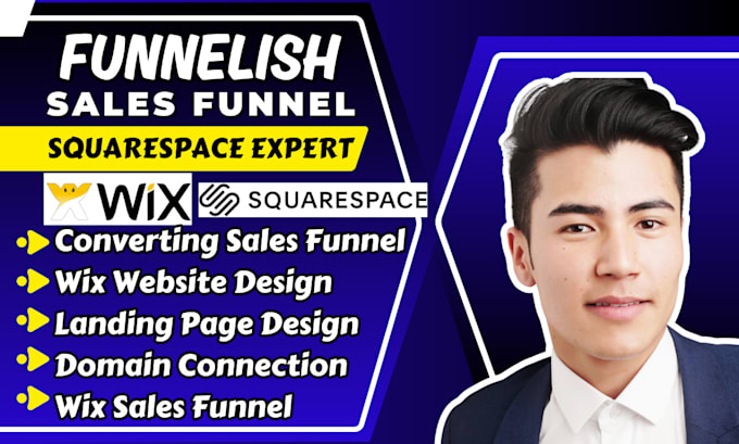 Bestseller - wix sales funnel, squarespace landing page, funnelish sales funnel, wix website