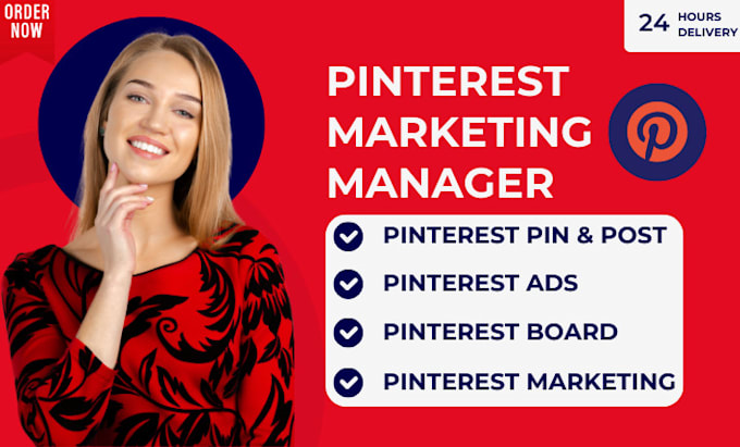 Gig Preview - Be your pinterest marketing manager, design seo optimized pins posts and boards