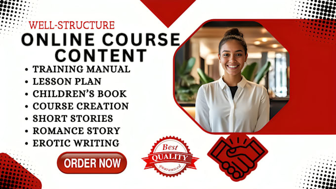 Bestseller - create online course content, training manual, course creation and lesson plan