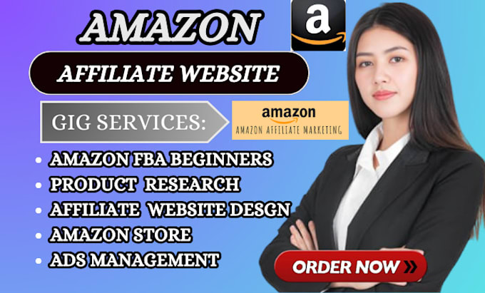 Bestseller - build amazon affiliate website store design ads management fba for beginners