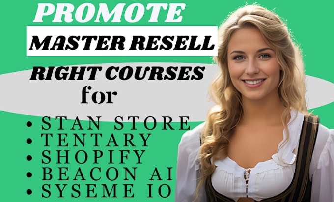 Bestseller - promote master resell right course, stan store for passive income