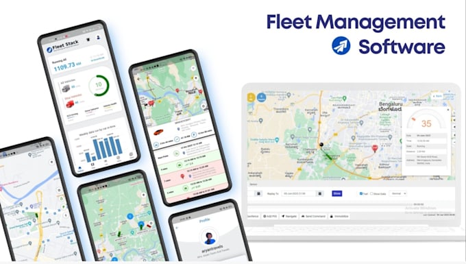 Gig Preview - Build ai fleet management app, vehicle tracking website, gps, real time tracking