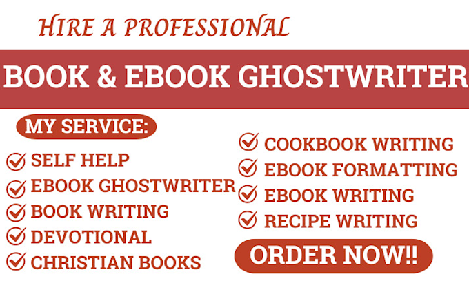 Bestseller - ebook ghostwriter, amazon kindle ebook writer, cook book and christian ebooks