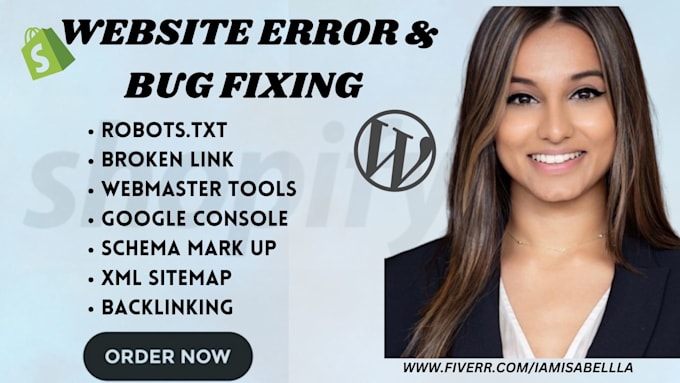 Gig Preview - Fix wordpress issues shopify coding shopify bug fix wordpress bug shopify error