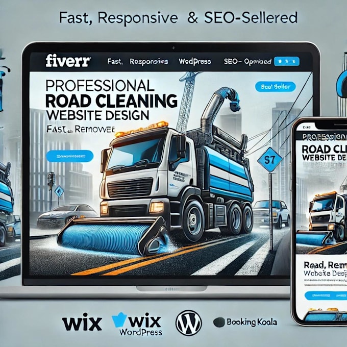 Gig Preview - Design a professional road cleaning or road remover websit