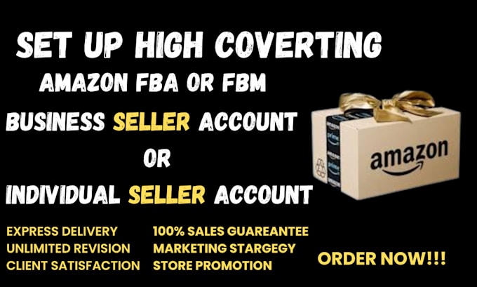 Gig Preview - Set up amazon seller account and fba acoount and rank up to first pages