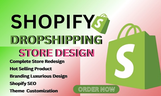 Gig Preview - Create shopify dropshipping store build shopify store design shopify website