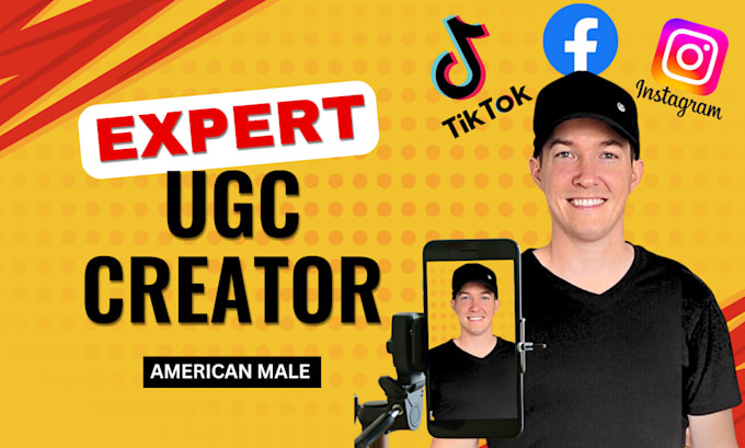 Gig Preview - Create ugc tiktok video ads as your personal male spokesman fast