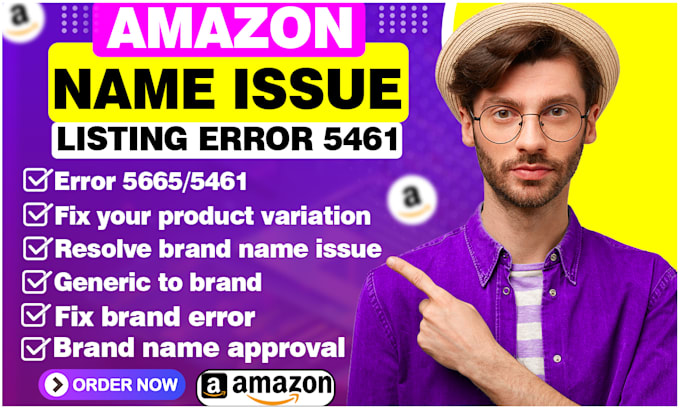 Gig Preview - Remove or fix amazon listing brand error code 5461, 5665