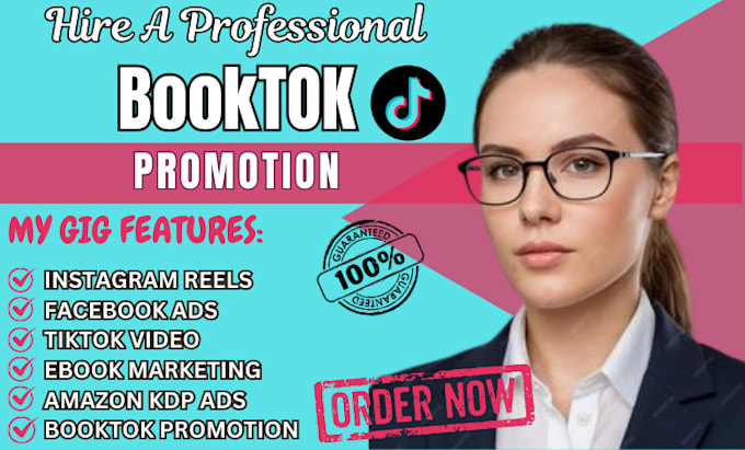 Gig Preview - Viral booktok tik tok video ads instagram reels promotion rank book facebook kdp