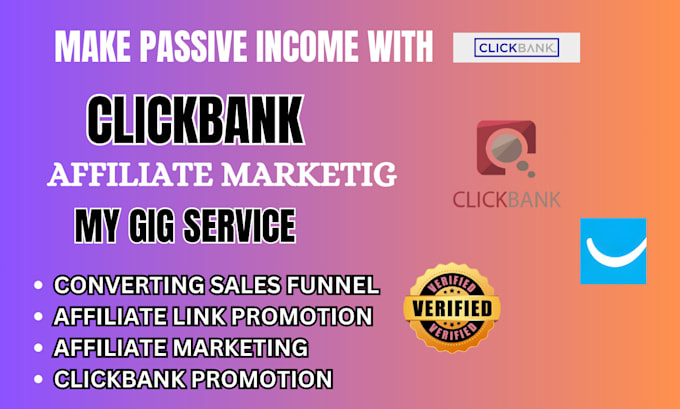 Gig Preview - Setup clickbank affiliate link promotion and clickbank affiliate website