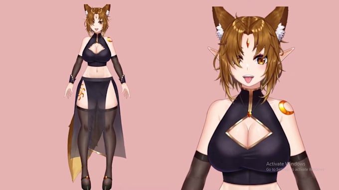 Gig Preview - Make and rig anime live2d vtuber model, character illustration for 2d commission