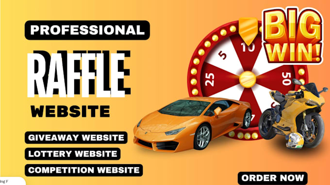 Gig Preview - Grand prize web design development, custom raffle websites that win over users