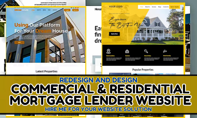 Bestseller - mortgage website commercial mortgage lender broker website mortgage landing page