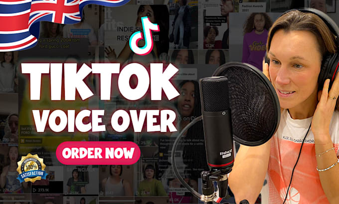 Gig Preview - Record high quality professional voice over for tiktok