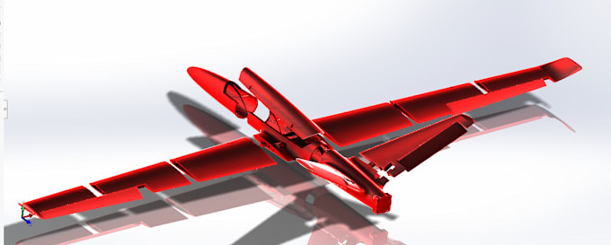 Gig Preview - Do a professional printable 3d cad model of a fixed wing uav